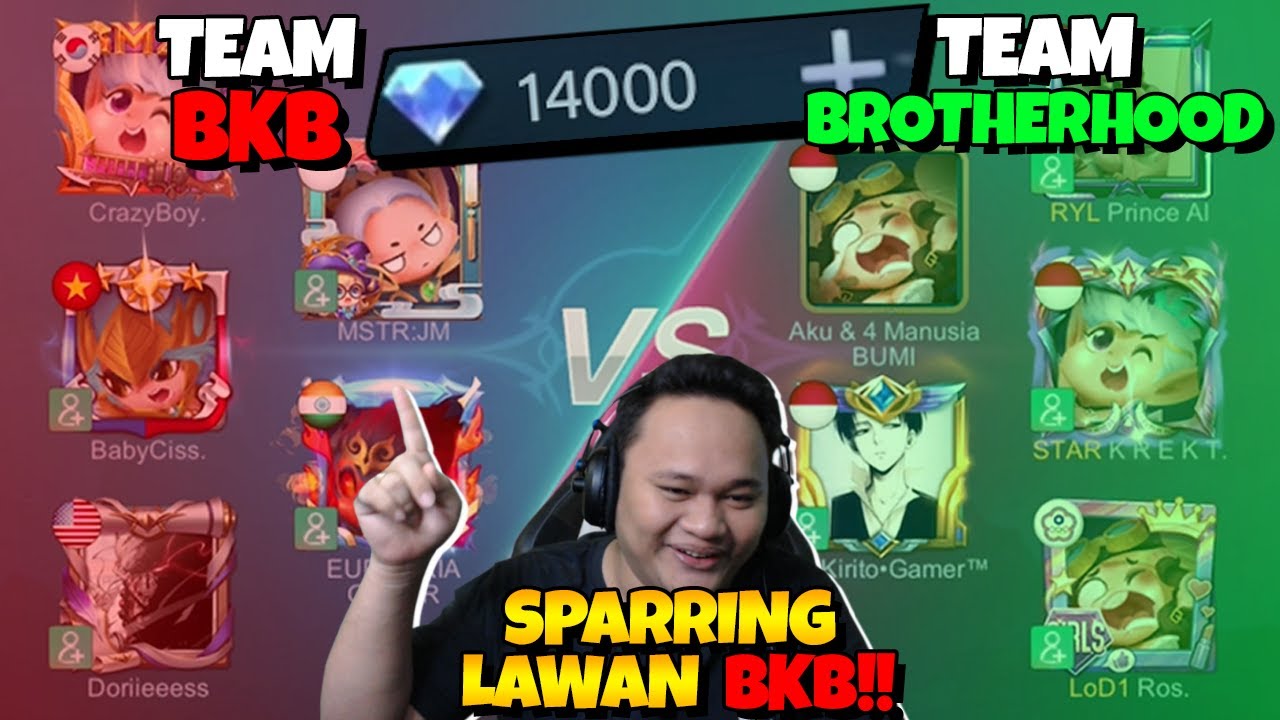TES ILMU!! SPARRING LAWAN SQUAD BKB DENGAN TARUHAN 14.000 DIAMOND!!! SERUH PARAH COY!!