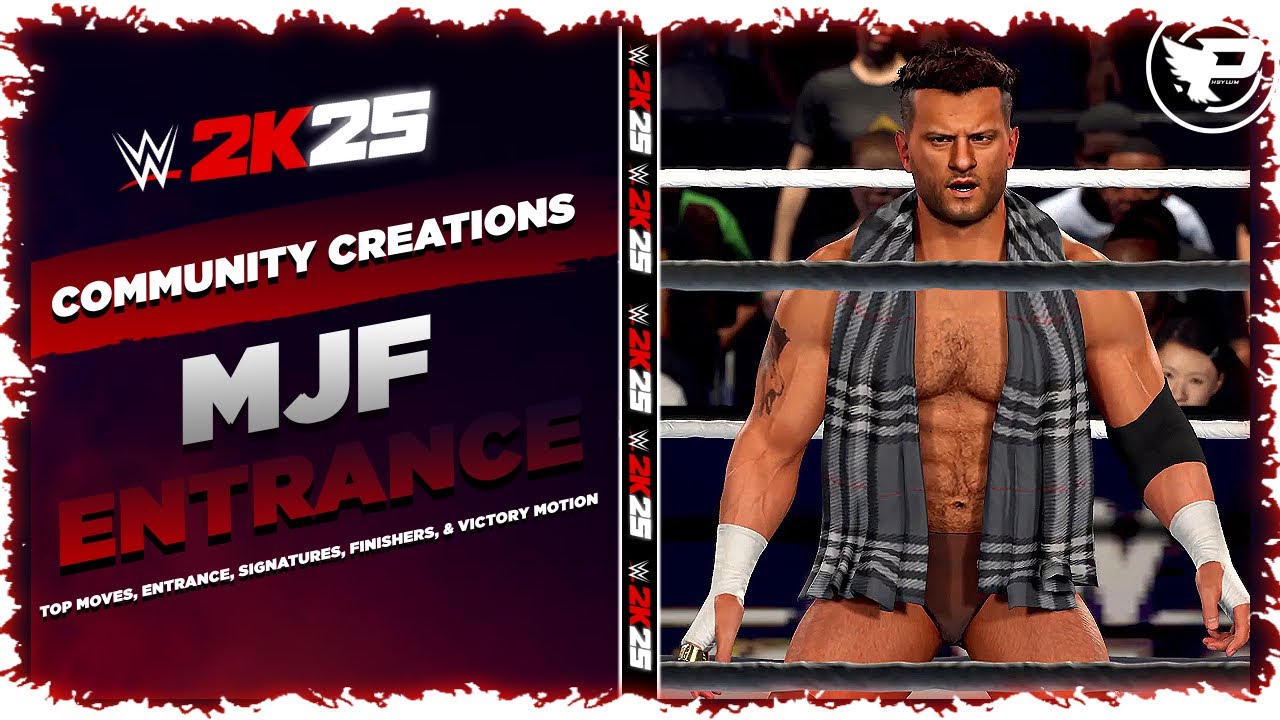 Выход MJF из WWE 2K25, лучшие приёмы, фирменные приёмы, добивания и победное движение (PS5/XBSX)