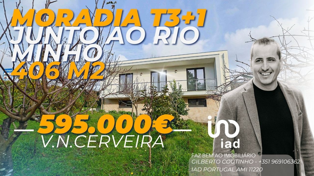 MORADIA T3 +1 - Com 406m2 em Vila nova de Cerveira