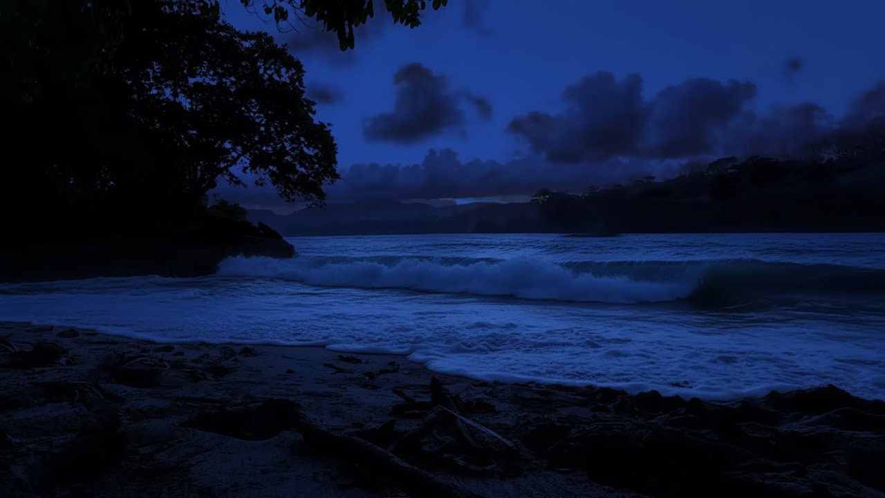 Ocean Sounds for Deep Sleep 🌊 Rolling Waves | Dark Screen for Deep Sleeping Relaxation