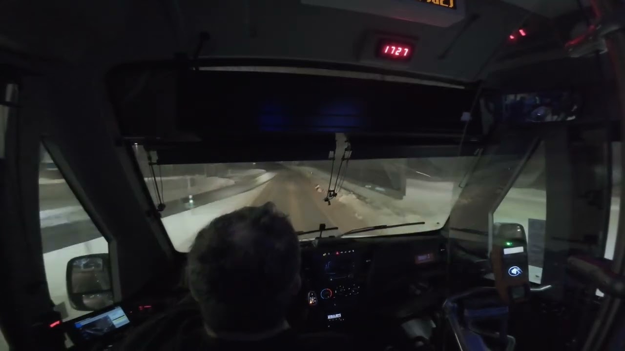 Bus driving on  Estonia with a IVECO Feniksbus FBI 83M-G