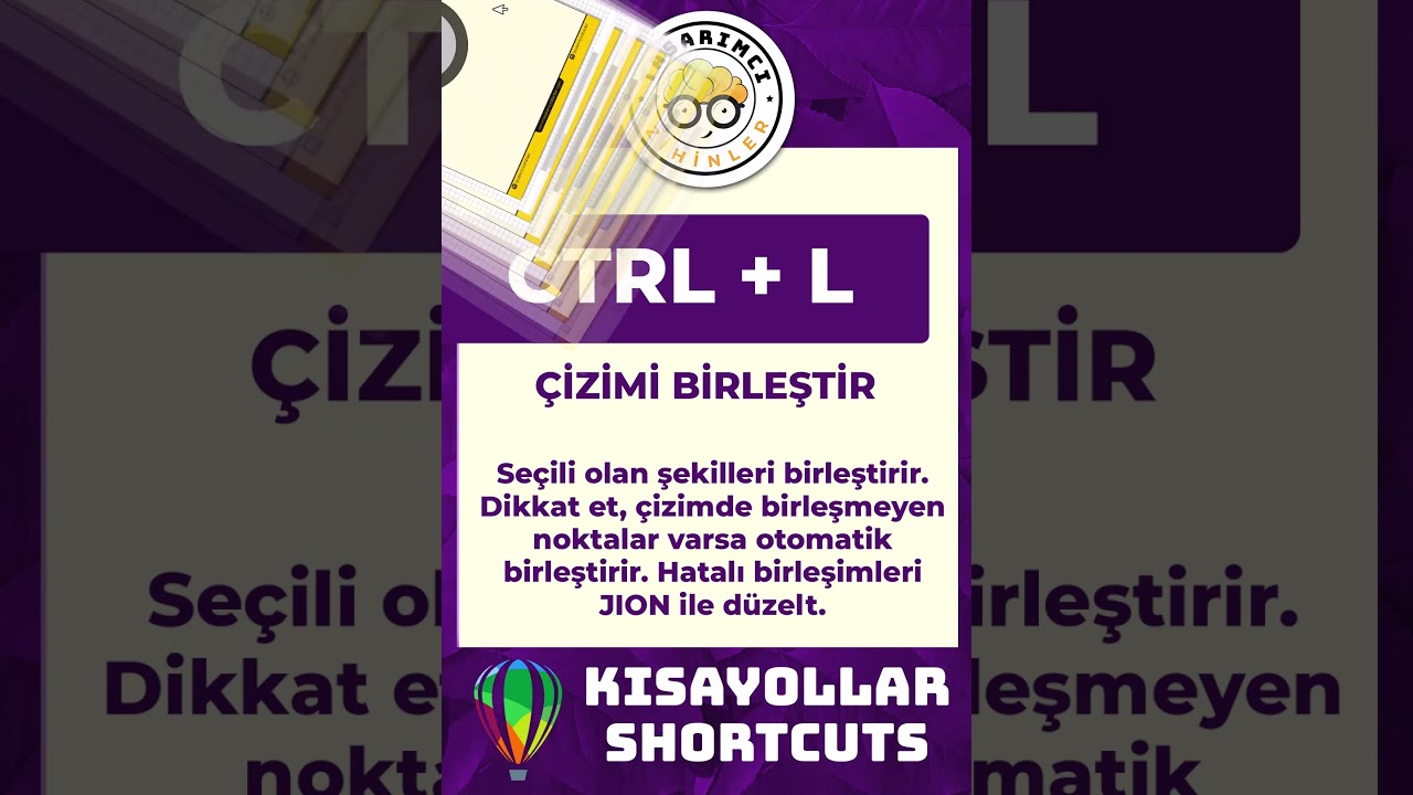 Corel Draw CTRL + L Kısayolu