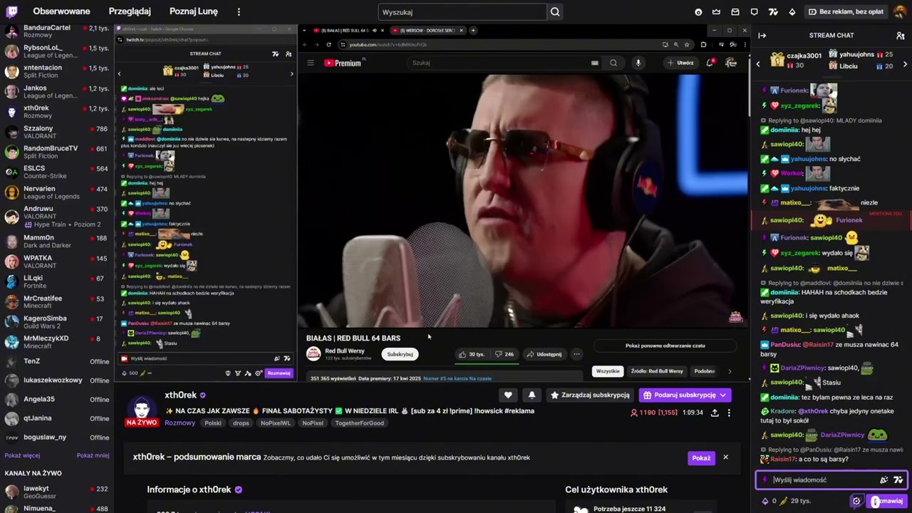 Thorek i chat reaguje na ,,BIAŁAS 64 BARS''