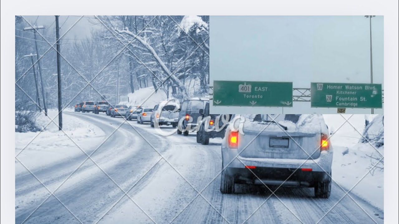 Snow Storm | Southern Ontario| Driving from Windsor Essex to Toronto | 