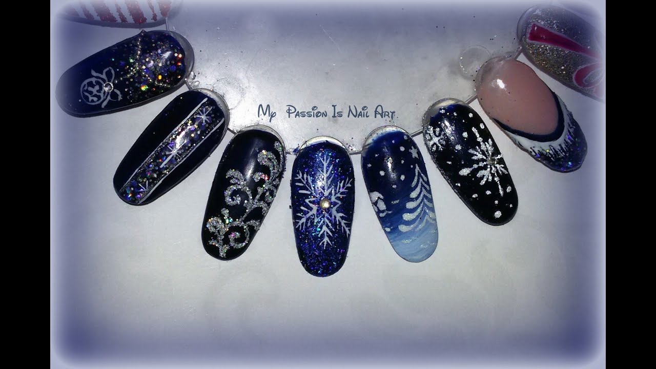 Nail art Natalizie semplici in gel (o smalti) - tutorial Xmas nails #3