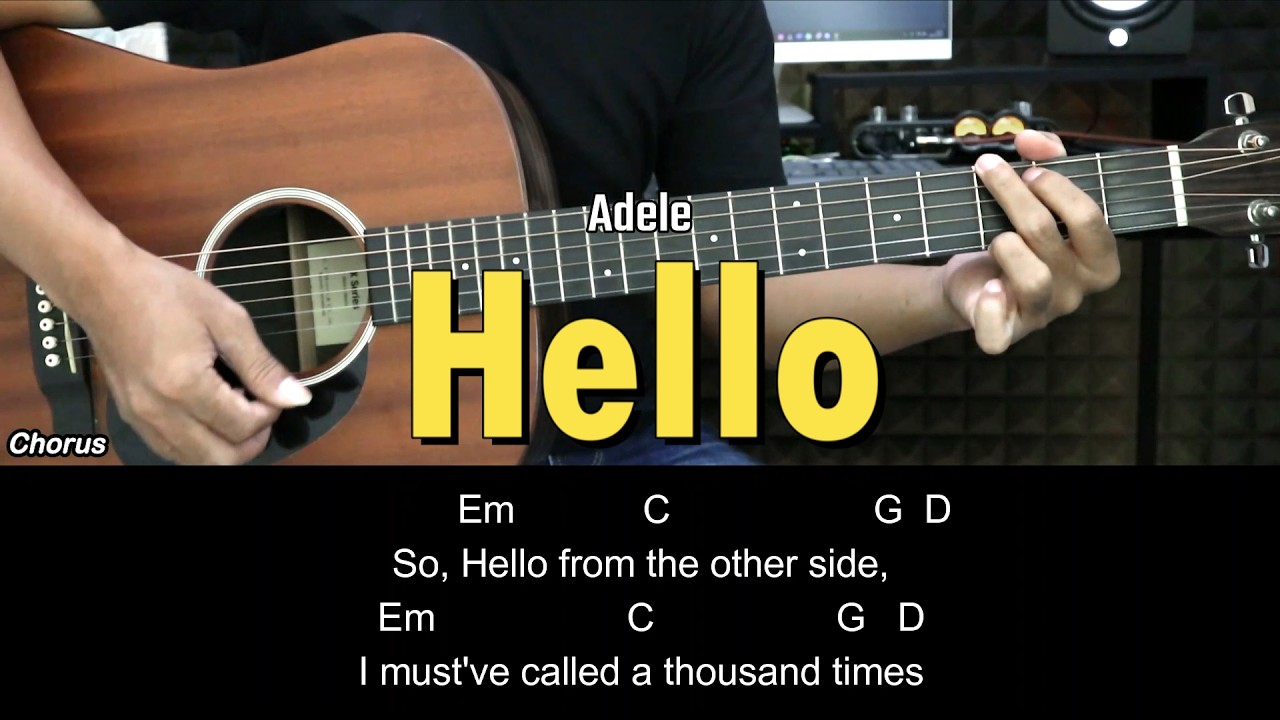 Hello - Adele | EASY Guitar Lessons for Beginners - Chord & Strumming Pattern