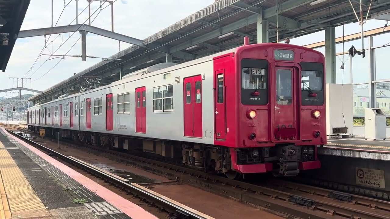 103系E13編成(JR九州標準塗装)普通筑前前原行　唐津発車