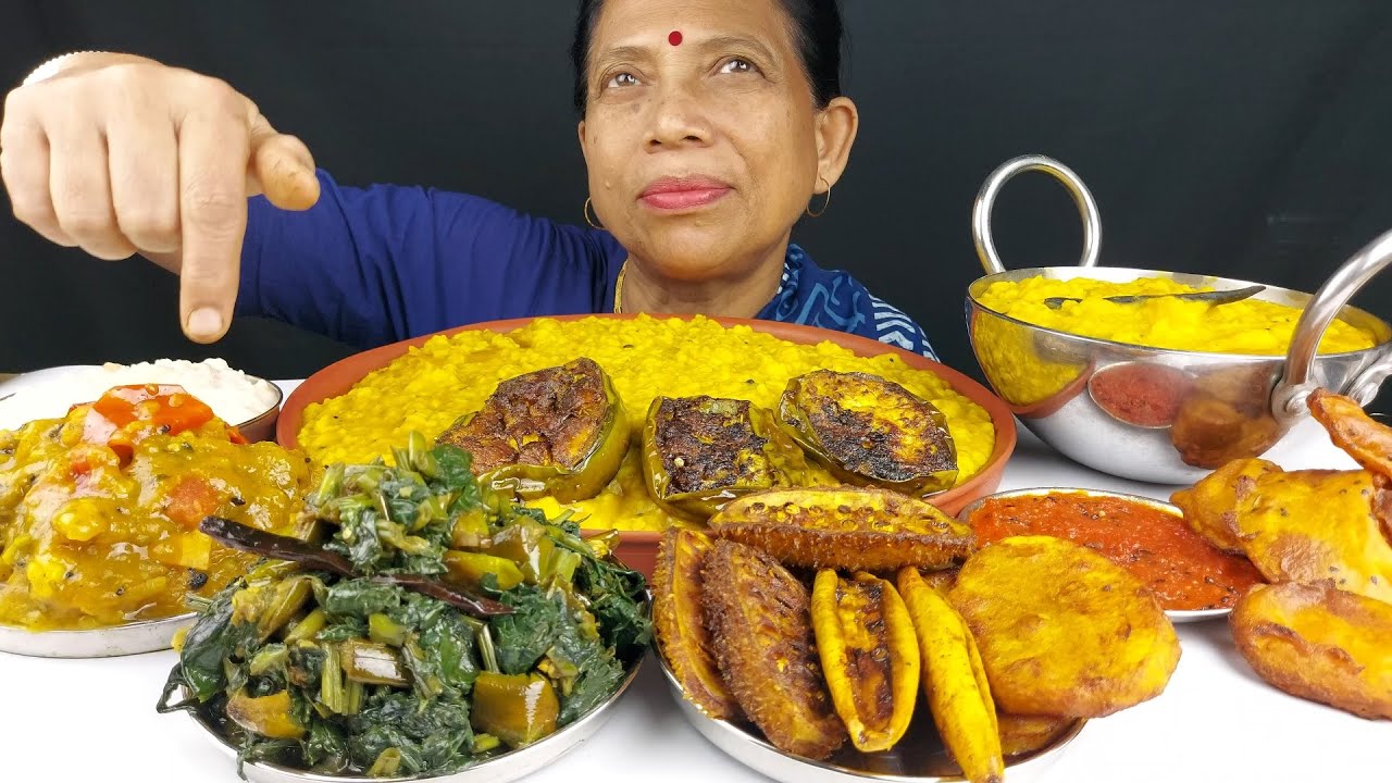 FOOD EATING SHOW FESTIVAL SPECIAL VEG DISHES MUKBANG ASMR