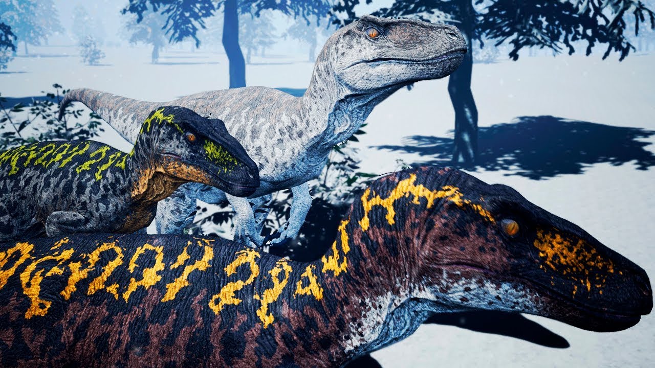 Grupo de Utahraptores, Lobos da Neve, Caçando Dinossauros Grandes | The Isle Realismo | (PT/BR)