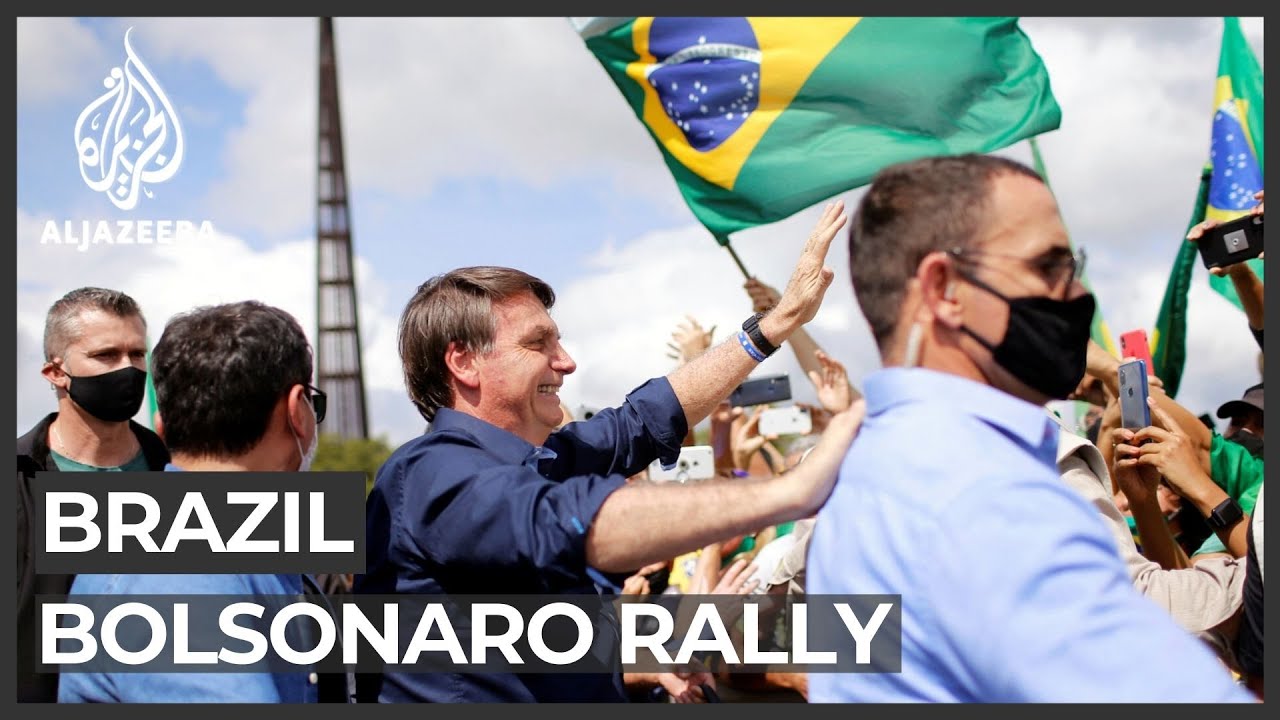 Bolsonaro attends rally as Brazil political scandal heats up