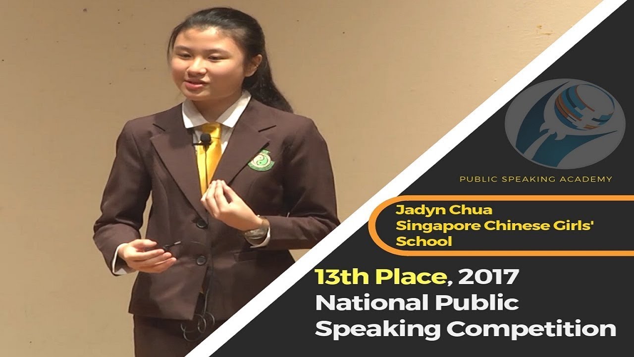 13th Place Winner, 2017 National Public Speaking Competition, Jadyn Chua, SCGS