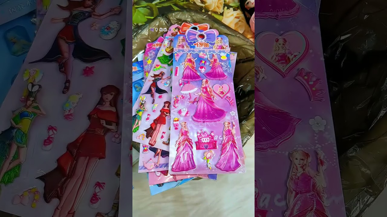 ASMR decorating with stickers DIY sticker 