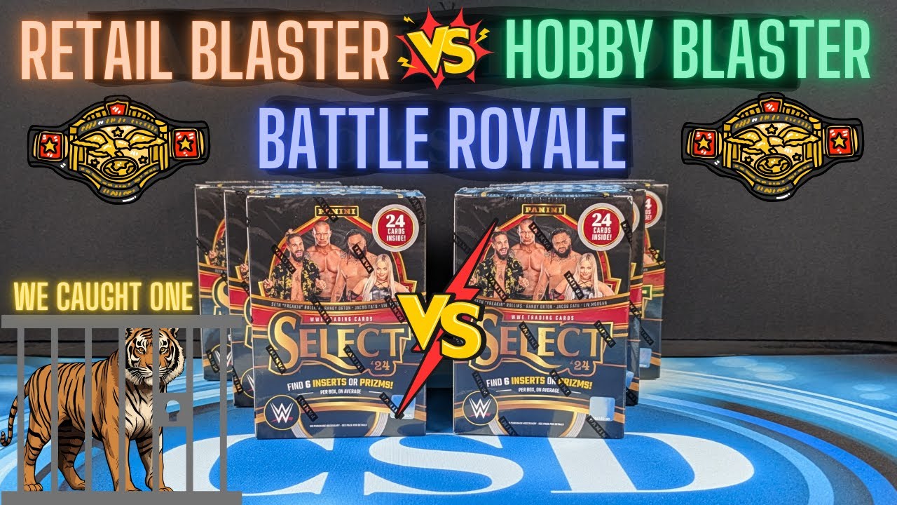 2024 Panini Select WWE Retail VS Hobby Blaster Box Review!!  Who walks away with the belt?