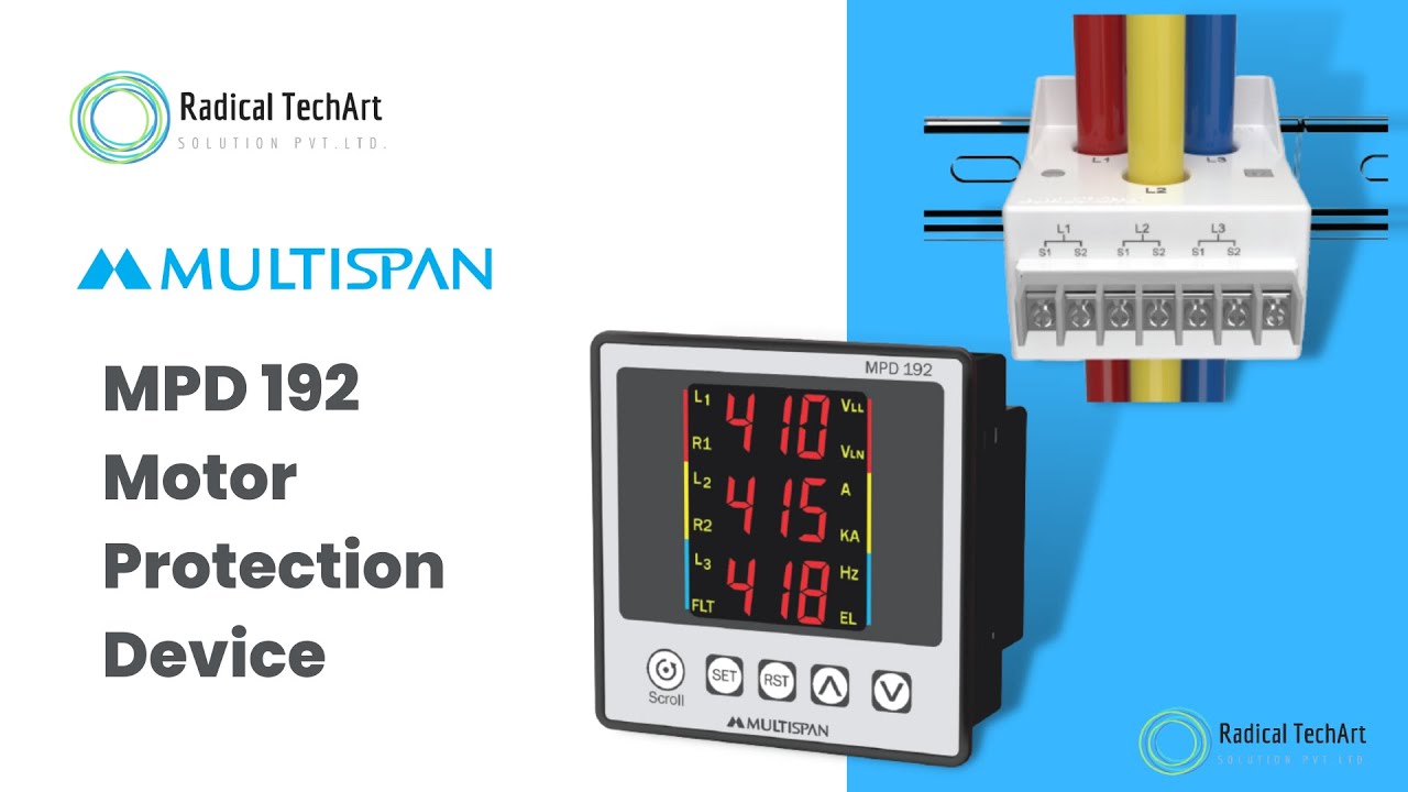 Motor Protection for 3 Phase AC Motor | Multispan MPD 192 #multispan RadicalTechArt I RadicalTalks