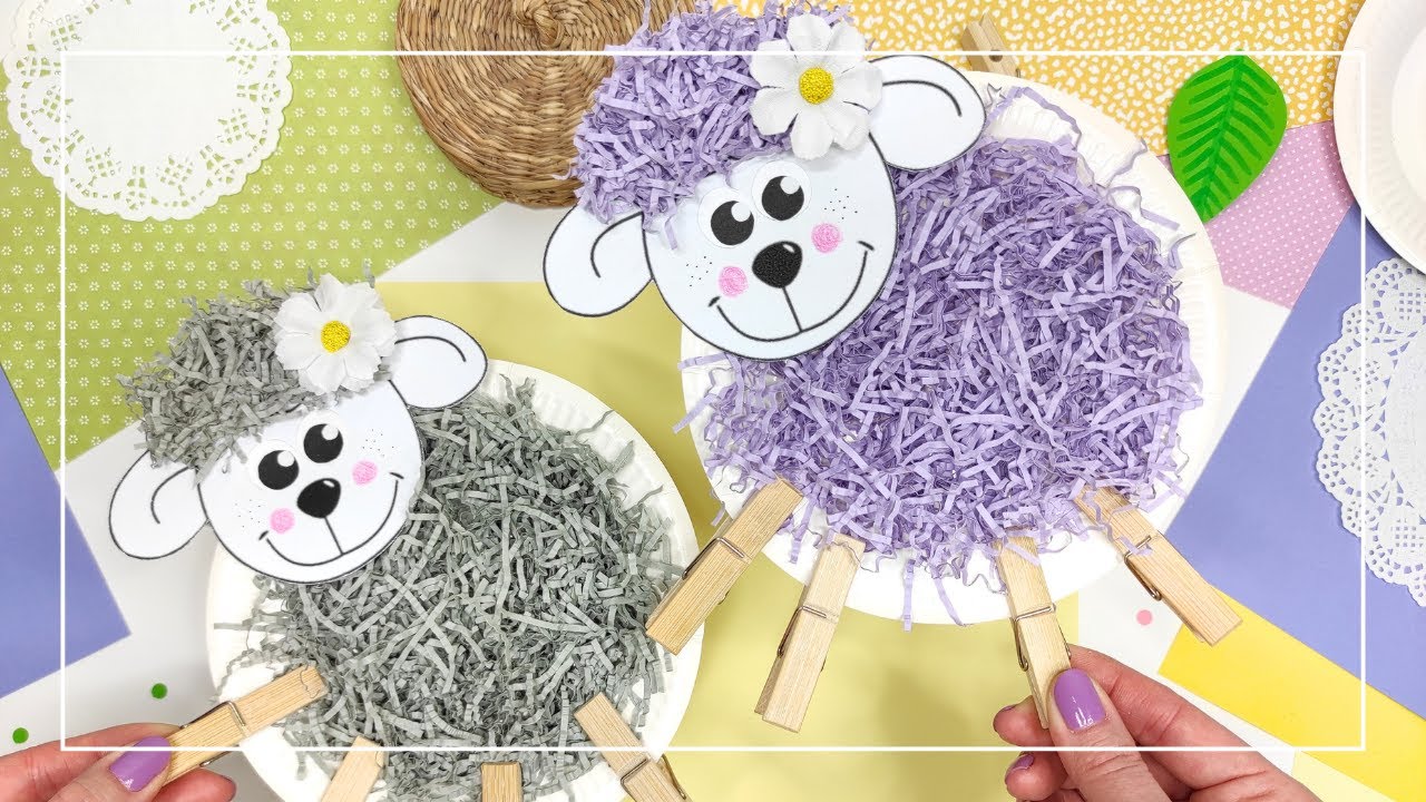 Baranek Wielkanocny DIY 🐑 Praca plastyczna z papierowego talerzyka 🌸 Easter DIY