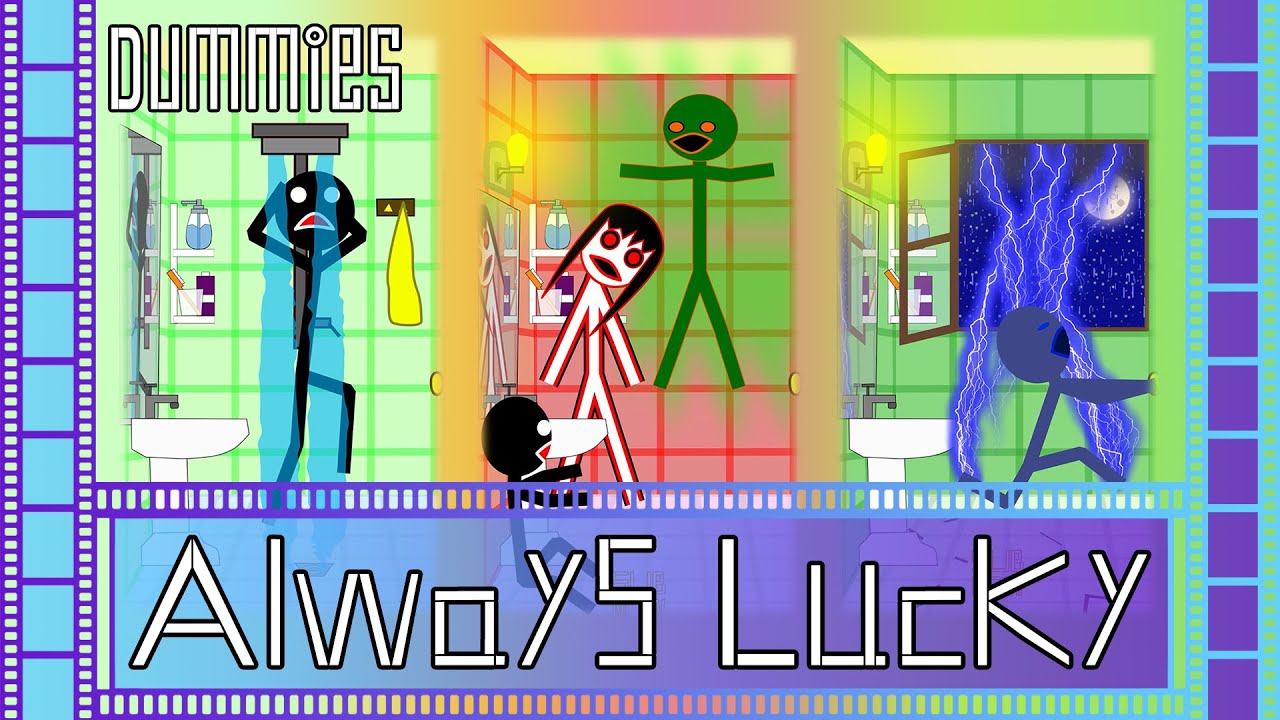 Always lucky in Dummies  , #animation , #cartoon , #story #art  , 2D ✨🤯😂