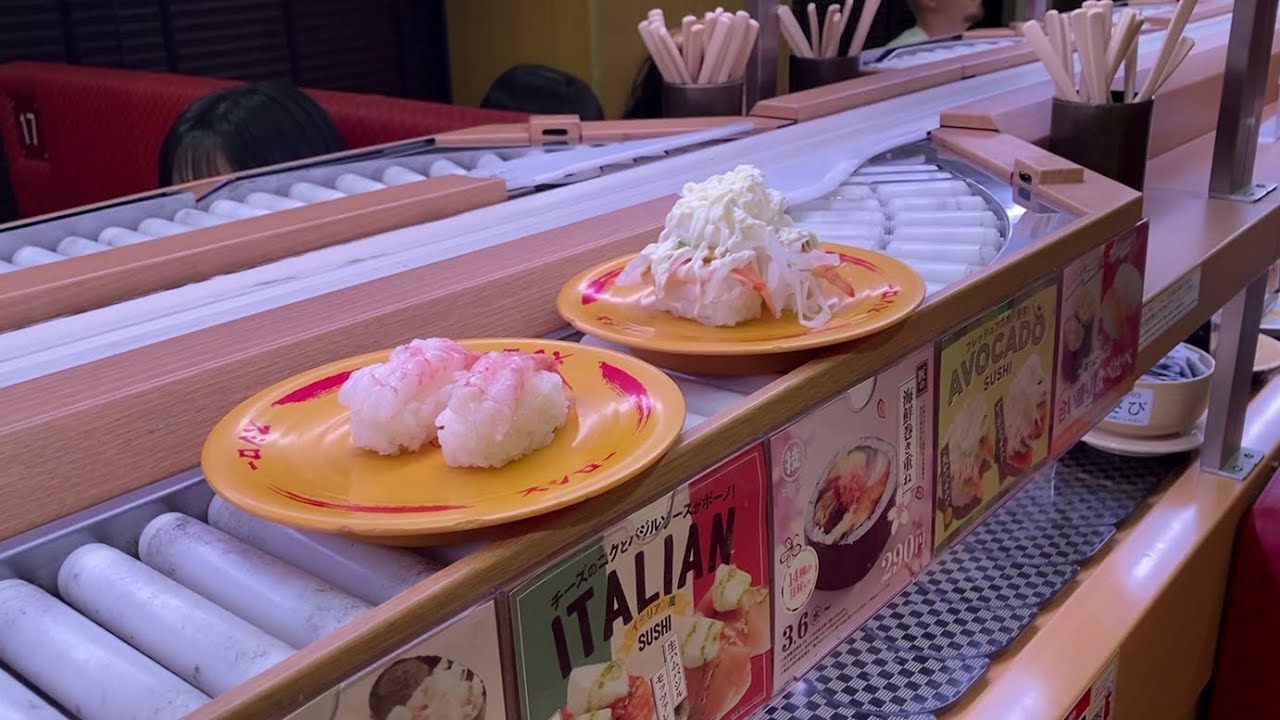 Conveyor Belt Sushi SUSHIRO in Shibuya Tokyo