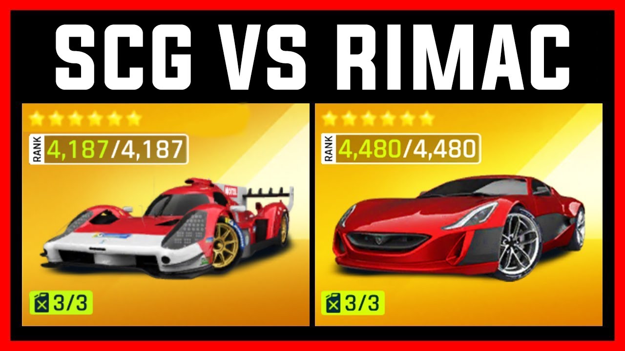 Asphalt 9 SCG 007S VS Rimac Concept One