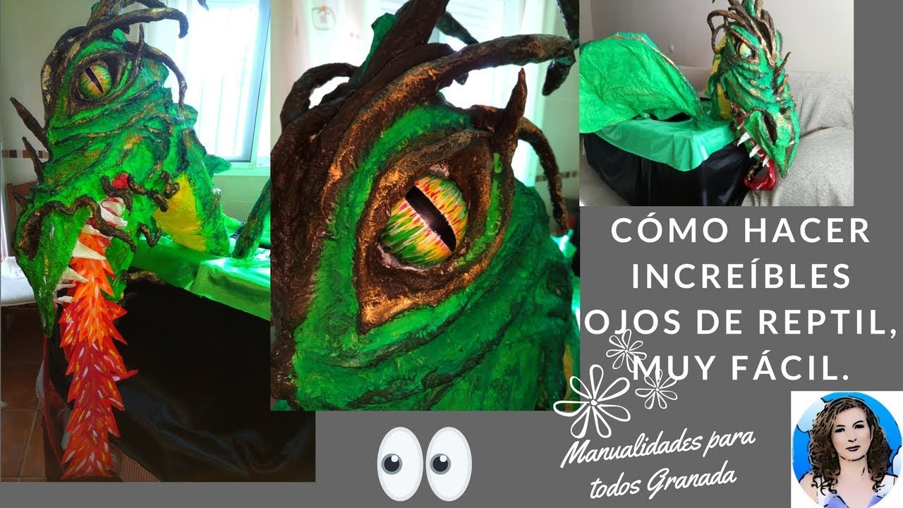 CÓMO HACER OJOS DE DRAGÓN MUY FÁCILES, BOLAS DE POLIEXPÁN Y GOMA EVA