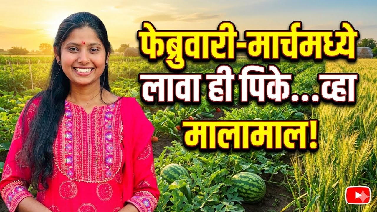 फेब्रुवारी-मार्चमध्ये लावा ही पिके... व्हा मालामाल! 💰🌱 | Summer Crops to Grow in Feb-March