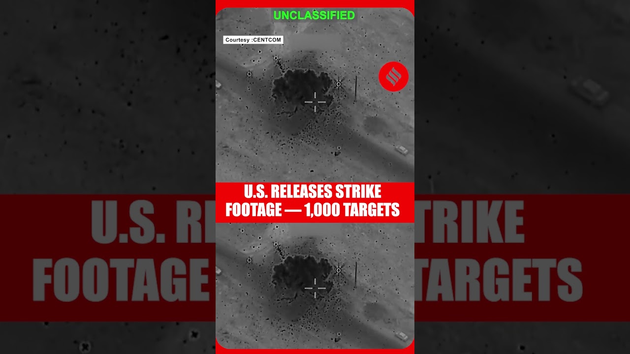 Over 1,000 Strikes in 24 Hours: U.S. Releases Strike Footage Of Iranian Ballistic Missile Sites