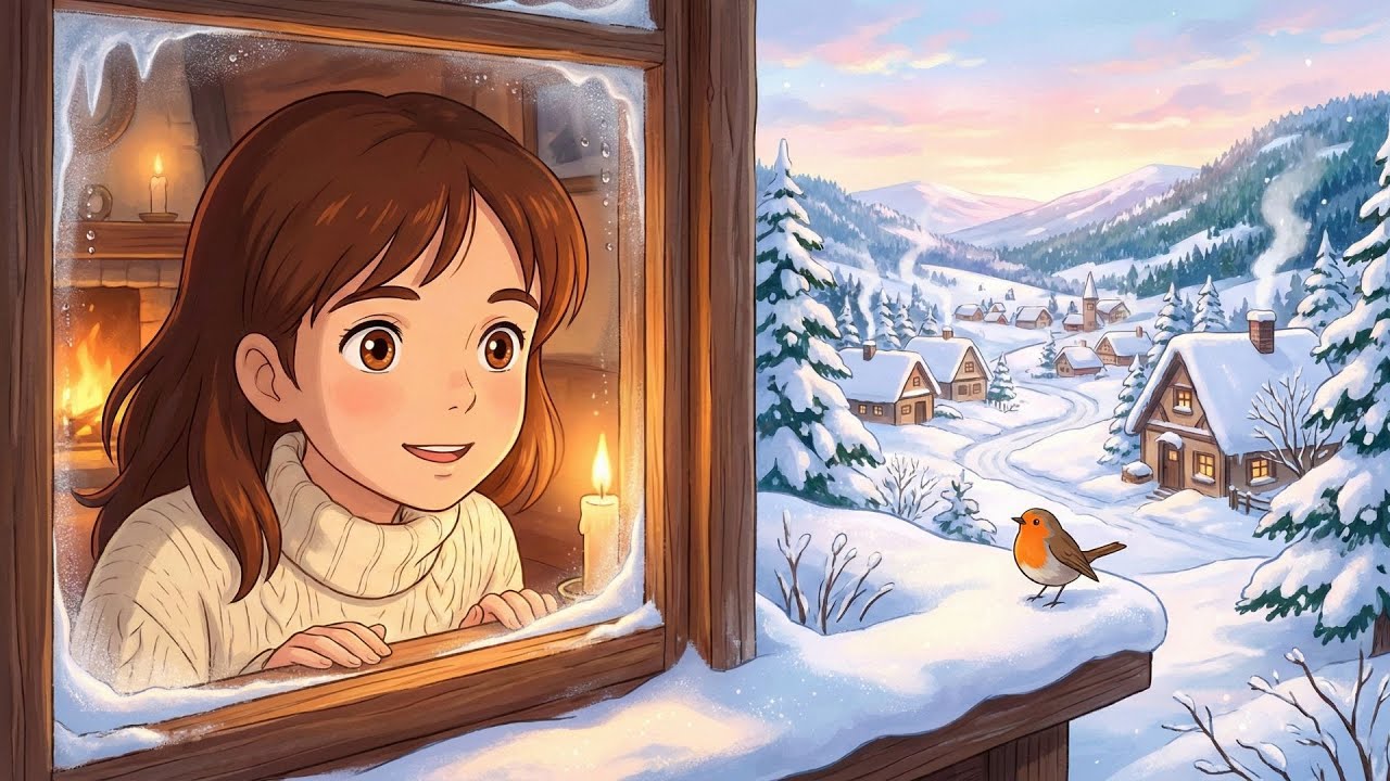 First snow in a small mountain village 🏔️❄️