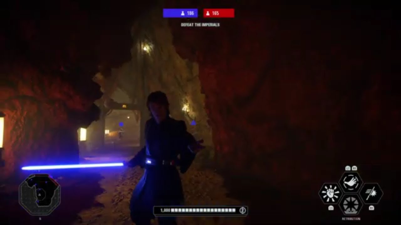 Star Wars Battlefront II Anakin Jedi Knight In Team Battle Custom HUD On Kessel