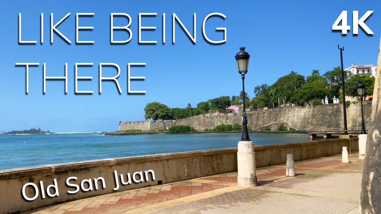 [4K] Old San Juan Walking Tour with Natural Sounds | ASMR Ambience