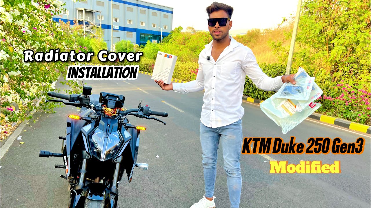 #ktm Duke 250 gen3 | ebony Black | Radiator Cover Installation |