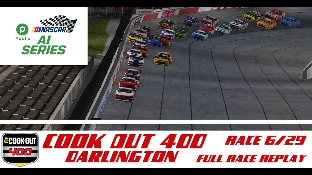 NASCAR AI Racing Publix Series: Cook Out 400 Full Race Replay