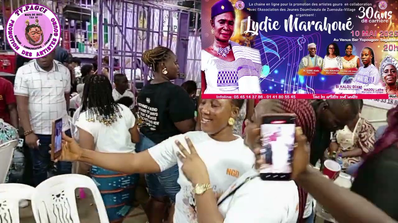 Lydie Marahoue en spectacle avec TV PAG-CI