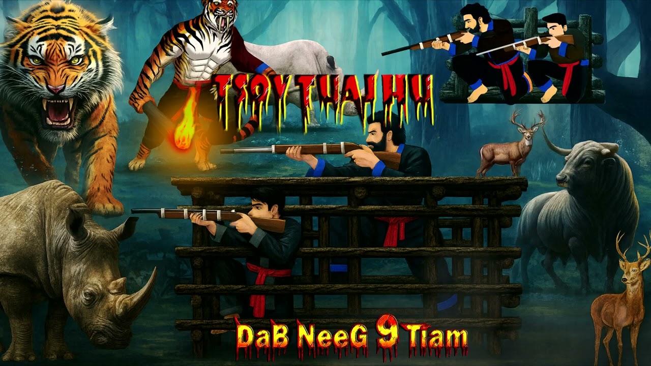 dab neeg 3 kwv tij raws twj kum dab tsov hu dab tsov dawj nkuaj txaus ntshai