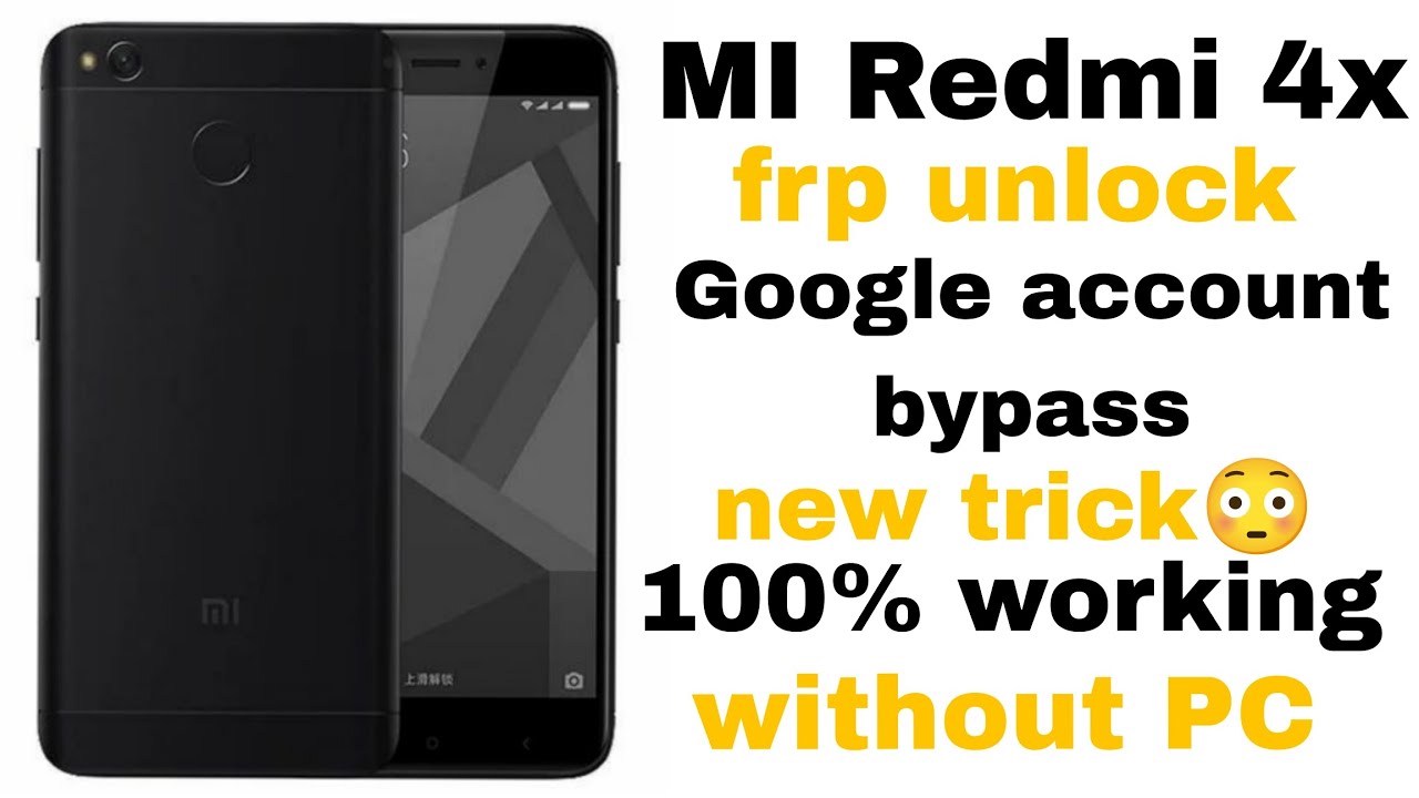 MI Redmi 4X frp bypass miui 11 | MI 4X frp  | MI 4X google account bypass | 100% Working ✅ ||