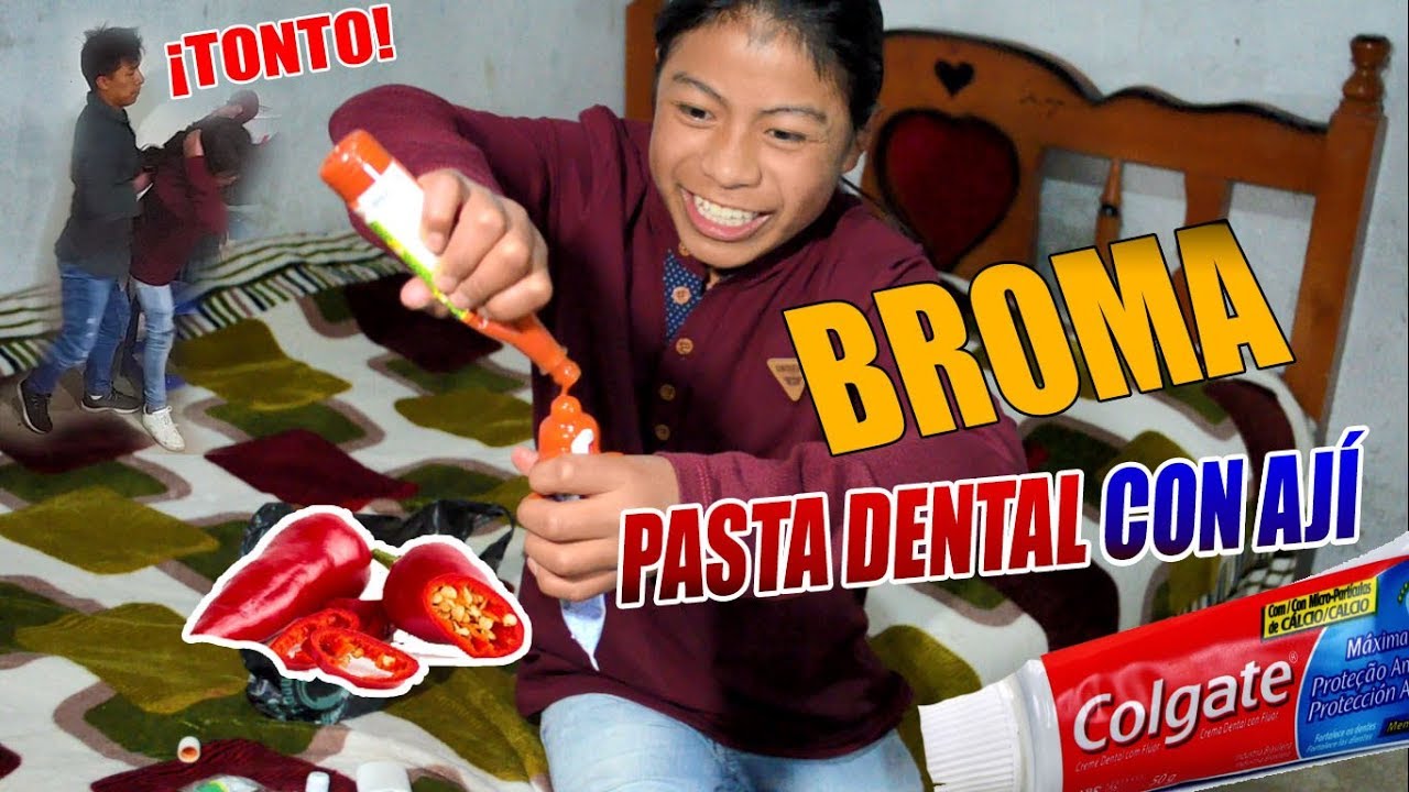 BROMA PASTA DENTAL CON AJ&Iacute;  Y PEGAMENTO || FERNANDO OTV