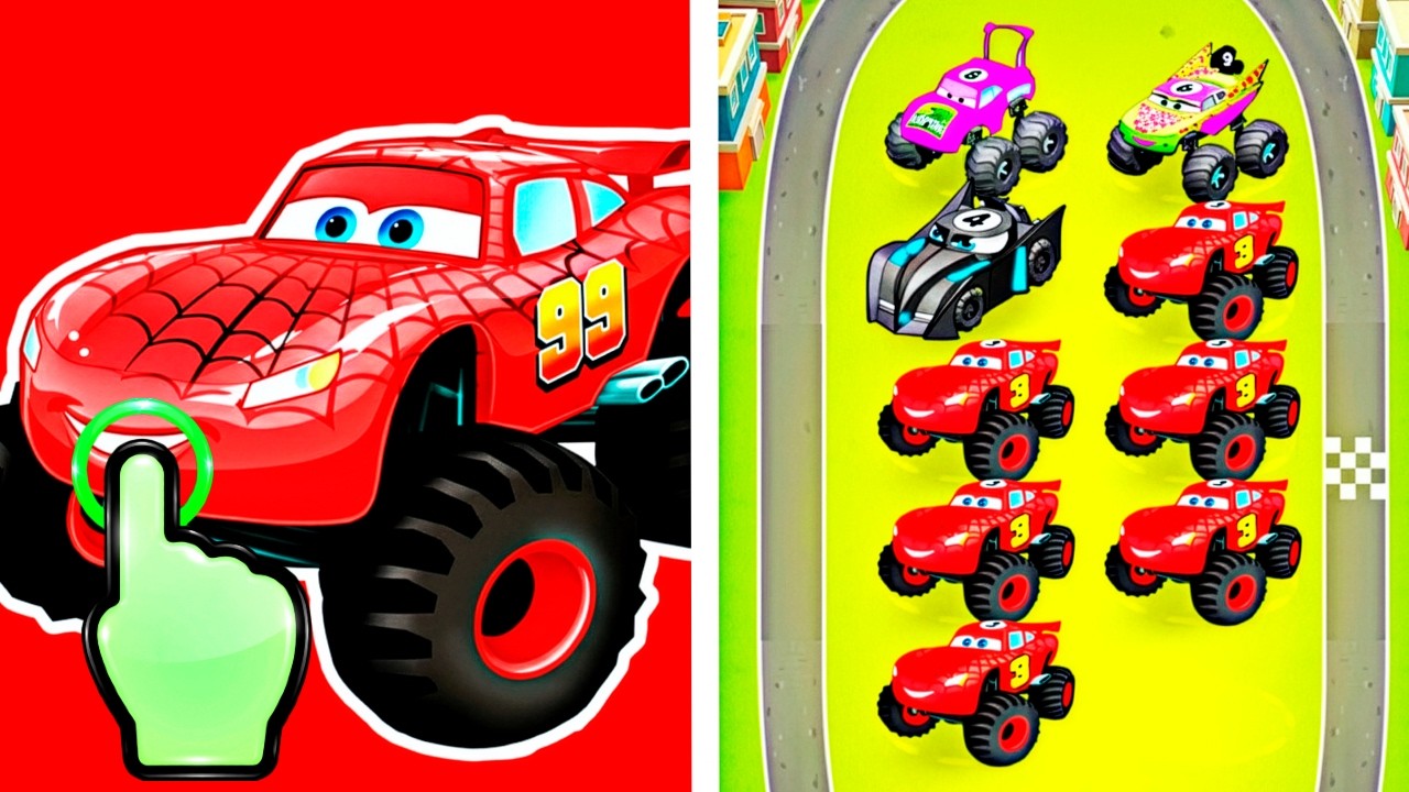 Sport Cars Racing Simulator - Hot Wheels Monster Truck Merge - All Levels iOS Android GamePlay #7