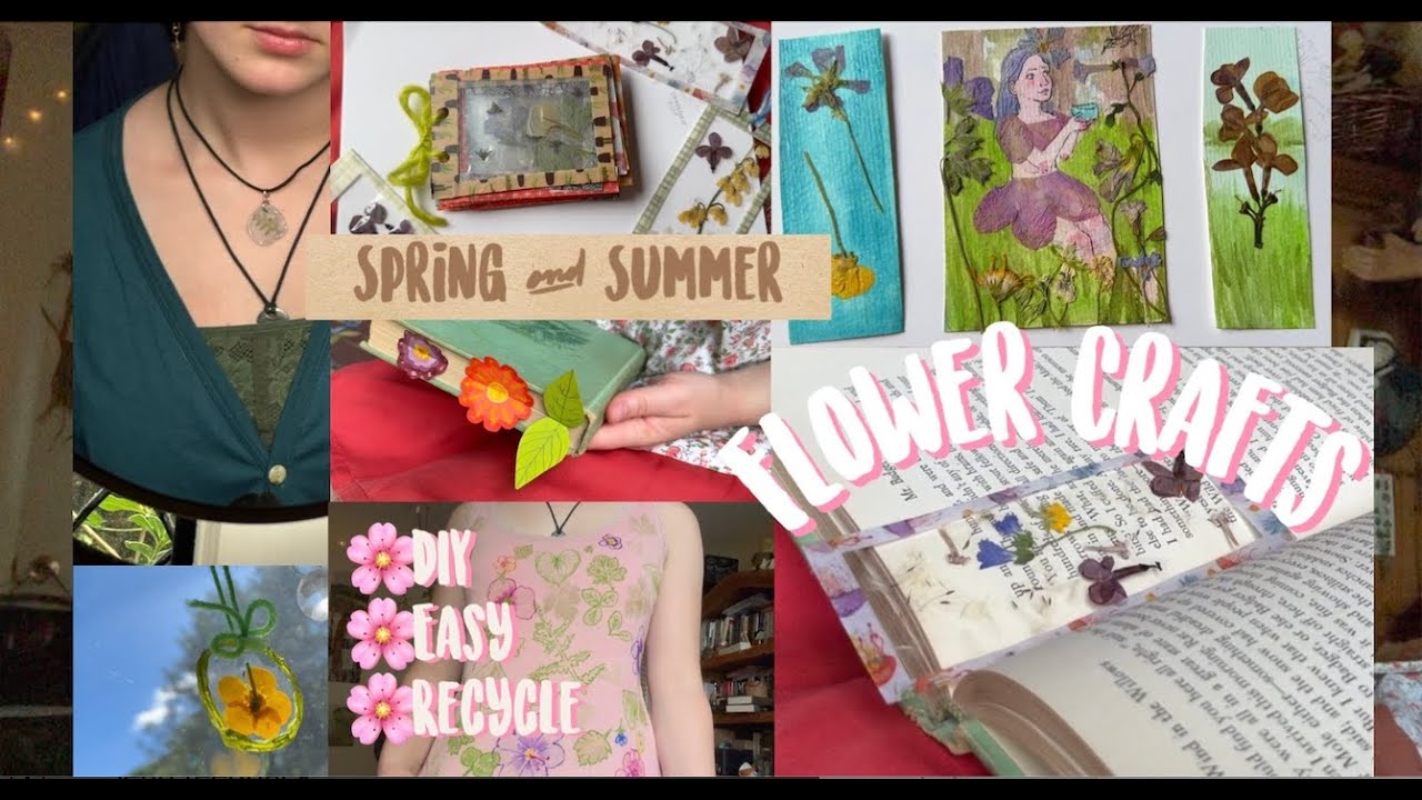 9 FLOWER CRAFTS // what to do with pressed flowers // flower themed crafts // spring and summer