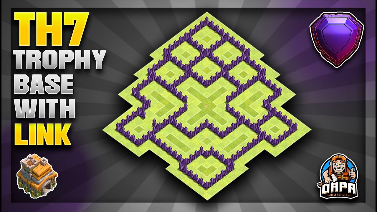 *NEW* INSANE TH7 Trophy Pushing/Legends League Base Layout 2020 With Copy Link - Clash Of Clans