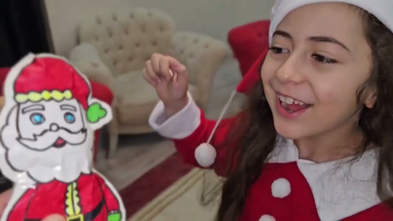 EN GÜZEL NOEL BABA ÇİZEN KAZANIR ESMA HİLE YAPTI ! ماما جابت بيبي - جنى مقداد | طيور الجن