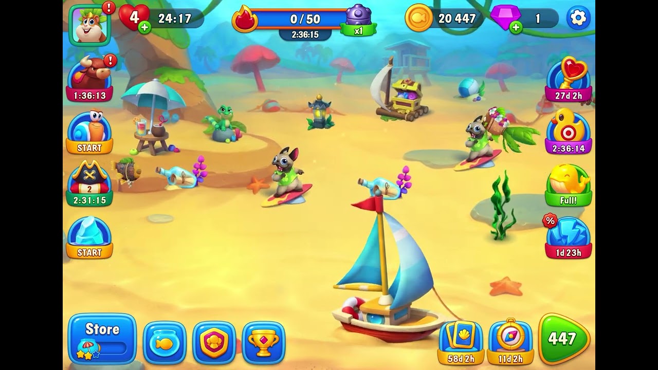Fish dome level 447 almost the hard level