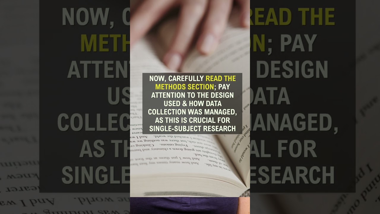 Reading a Single Subject Research Article Effectively 