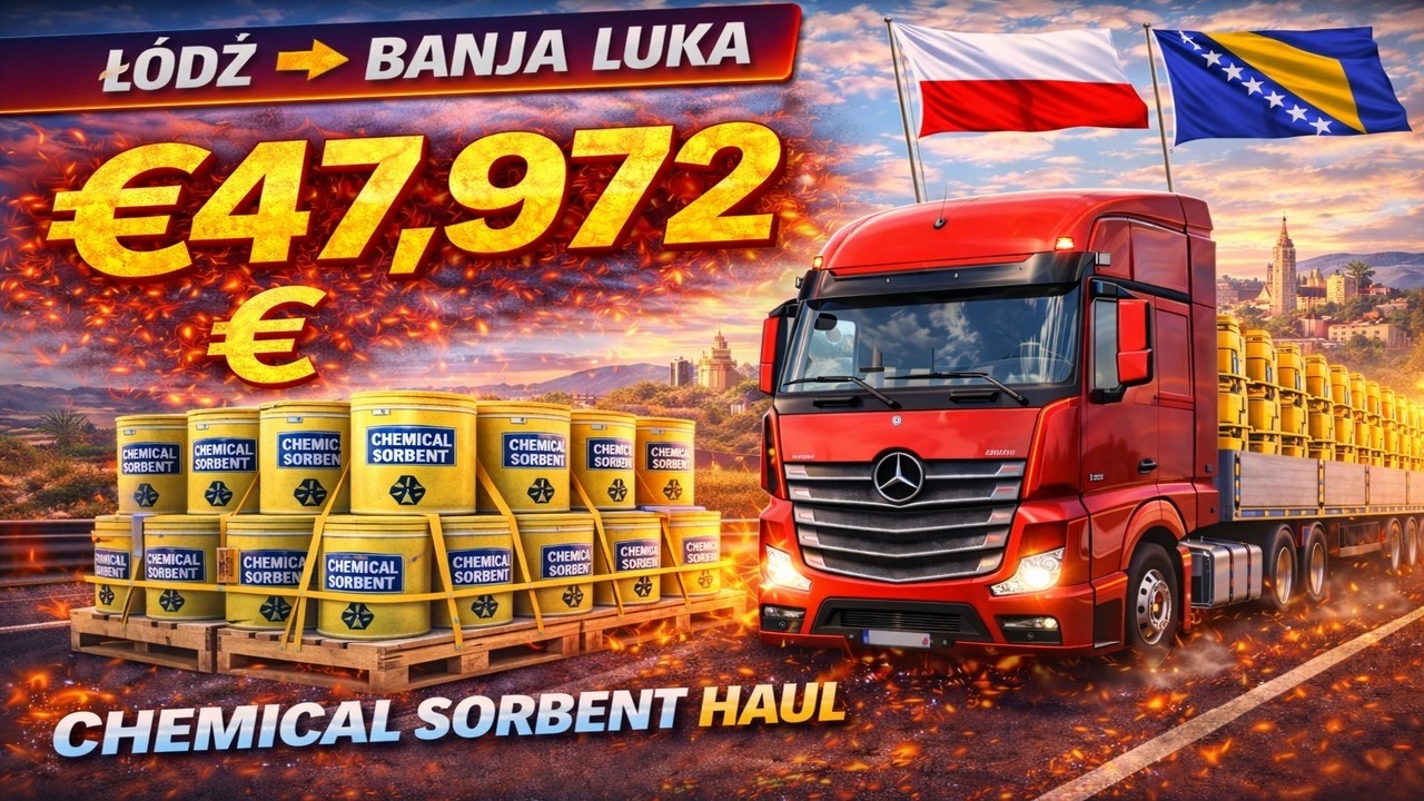 €47,972 CHEMICAL HAUL! Łódź → Banja Luka 🇵🇱🇧🇦