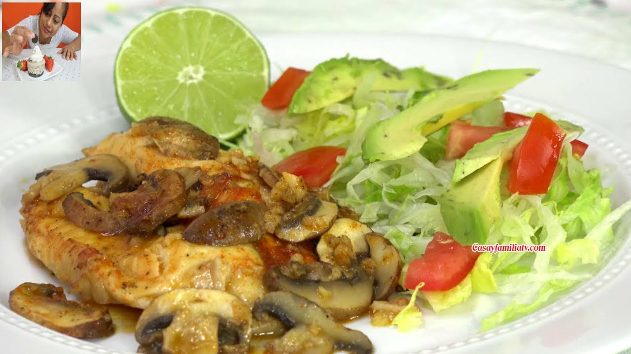FILETE DE PESCADO CON CHAMPIÑONES 🐟🍄 | Receta FÁCIL y RÁPIDA Lista en 10 Minutos