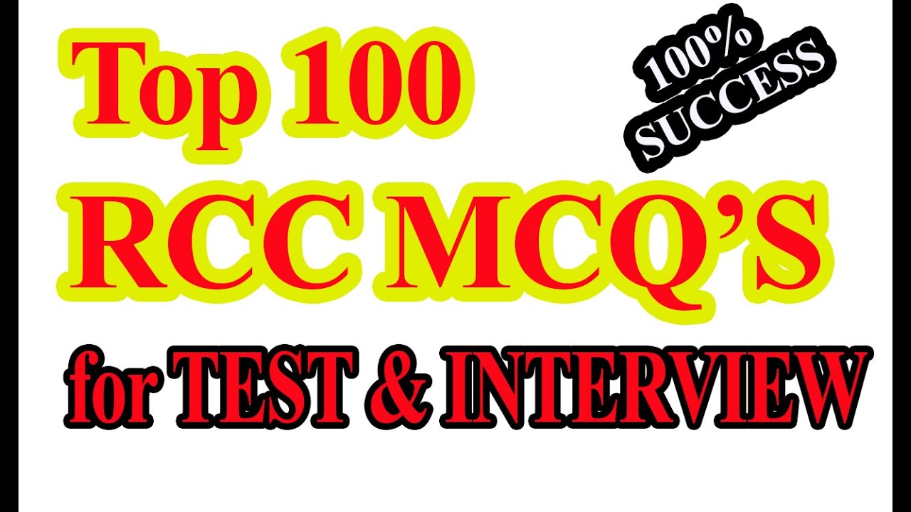 100 Test MCQ's of Reinforced Concrete