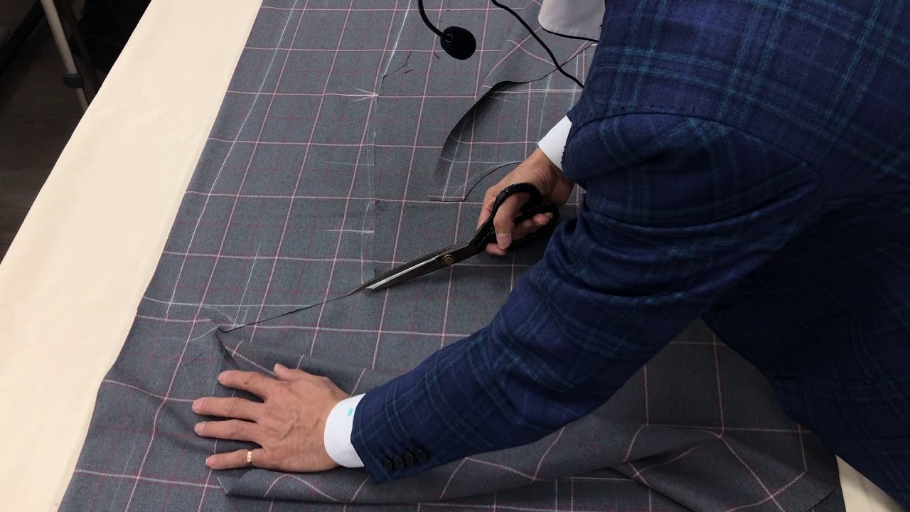 台灣西服工作營-裁布精準對格紋技巧