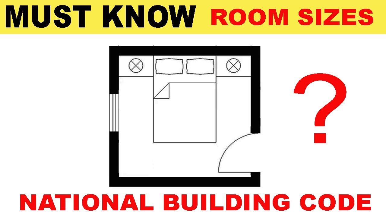 ROOM SIZES AS PER NATIONAL BUILDING CODE.