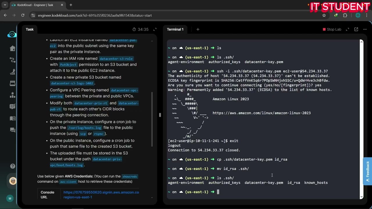 100 Days of Cloud AWS Day49 Centralized Audit Logging with VPC Peering
