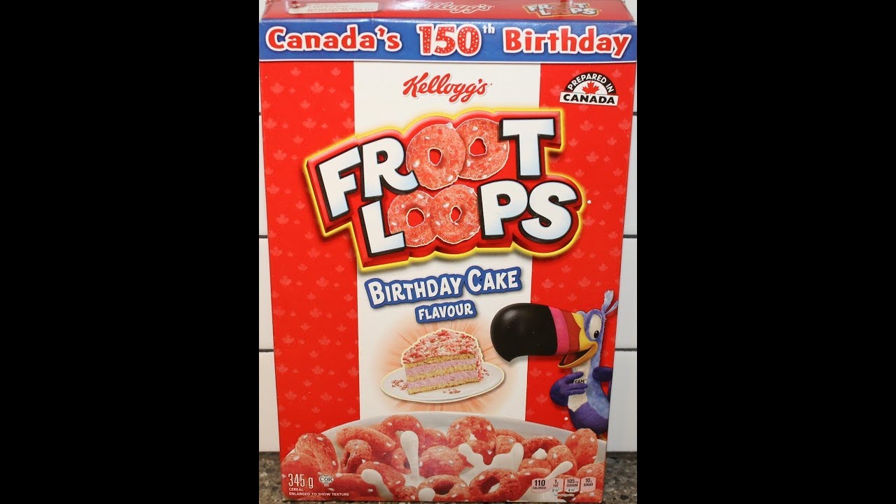 Kellogg’s Birthday Cake Flavour Fruit Loops Cereal Review – Canada’s 150th Birthday Edition