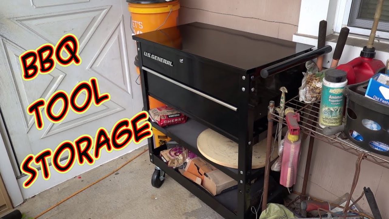 SDSBBQ - BBQ Tool Organization With an Inexpensive Harbor Freight Tool Cart
