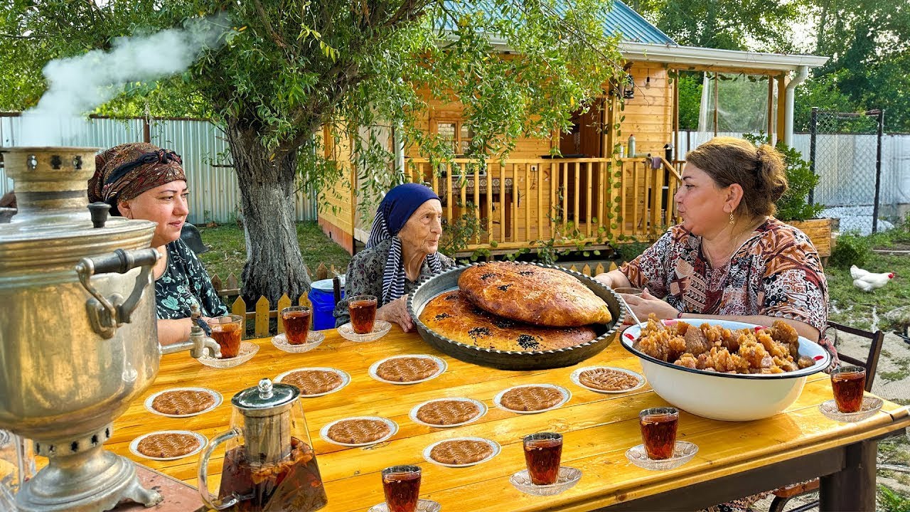 Традиционные азербайджанские десерты | Приготовление хельвы, шекербуры и ореховой пахлавы в тандыре