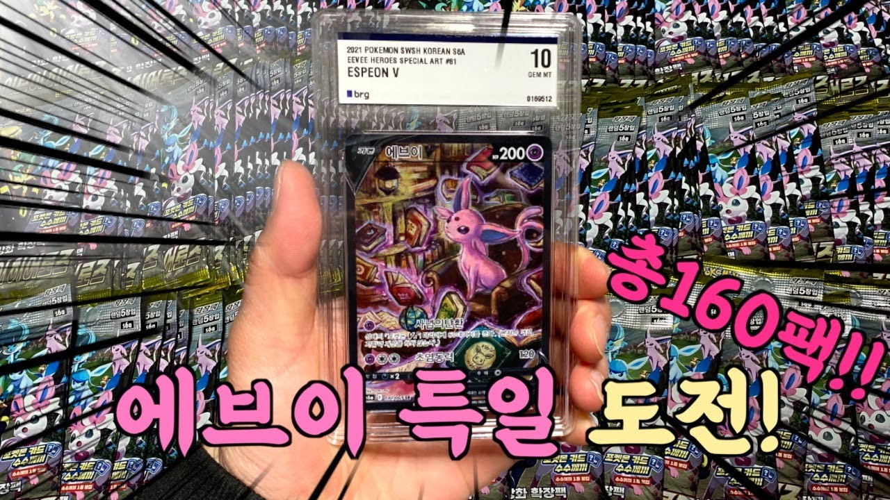 이브이 히어로즈 총 160팩 까봤습니다